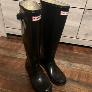 Tall Black Hunter Rain Boots